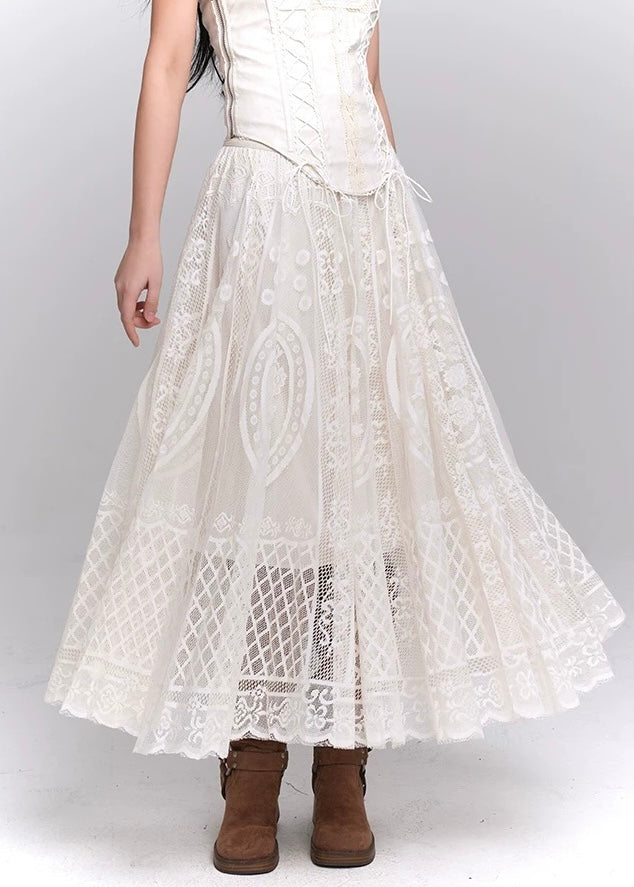 corset top &amp;amp; lace flare skirt / LG1236