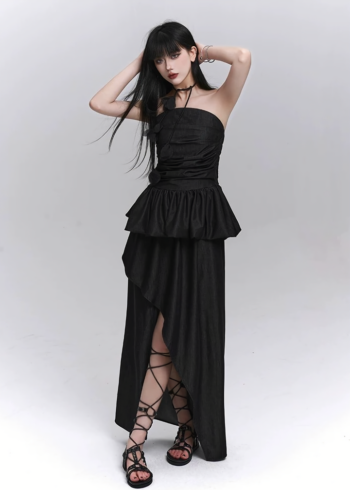 Asymmetrical peplum setup/lg1274_e4r