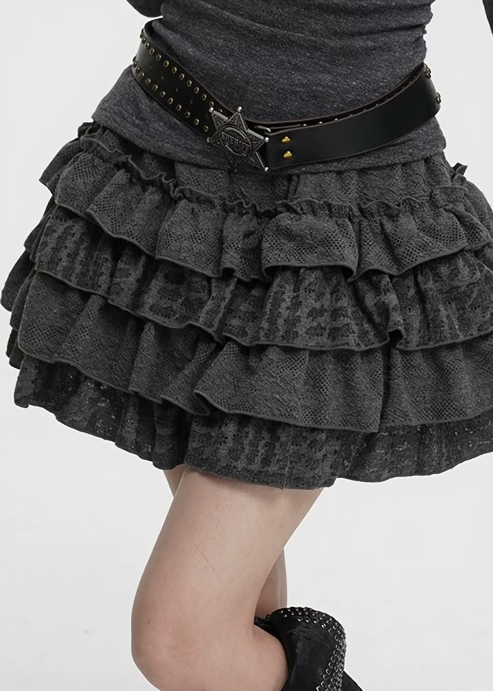 FRILL TIER MINI SKIRT / LG1426