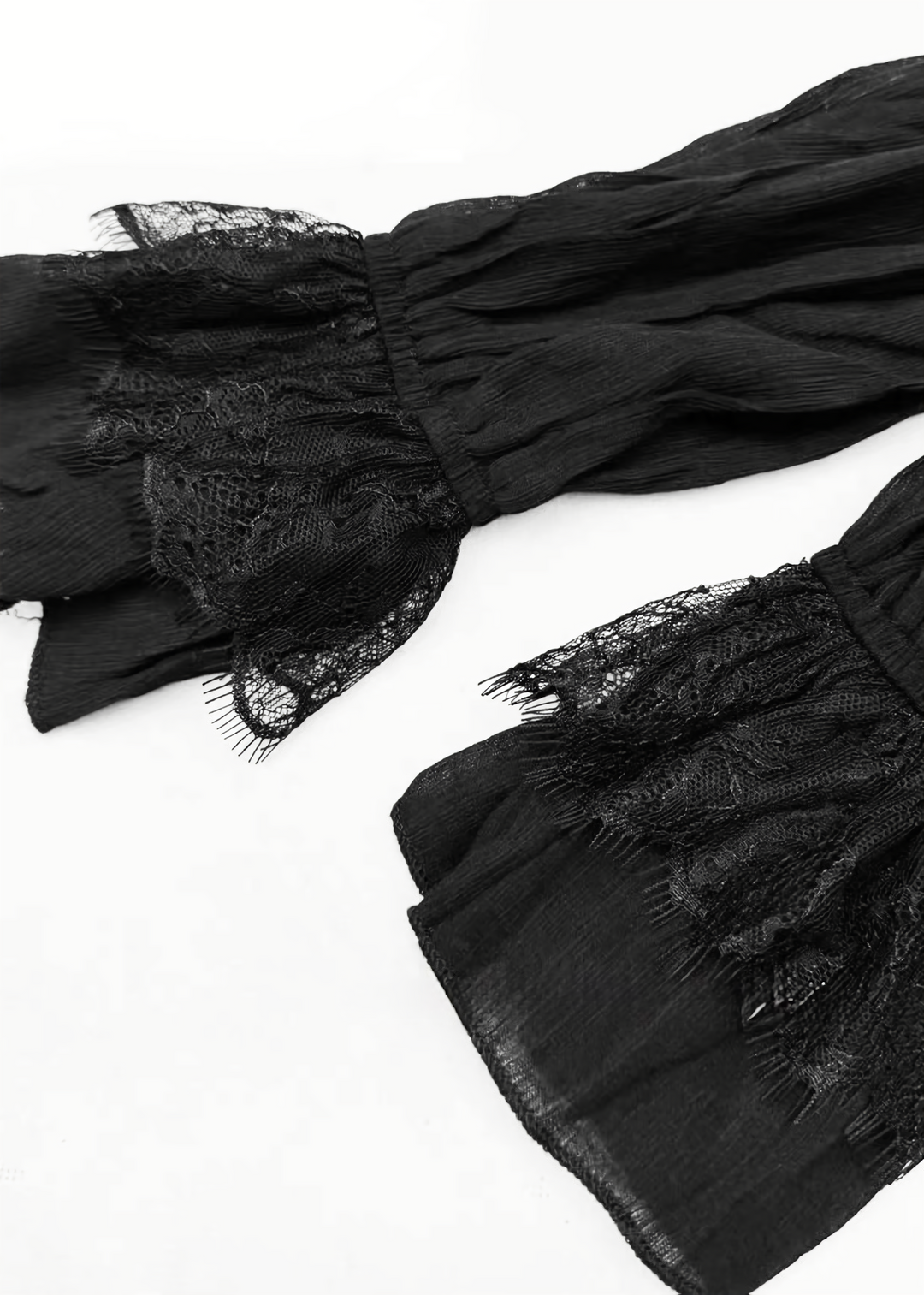 GOTHIC LACE RUFFLE SHIRT / WAIST BELT / LG1738