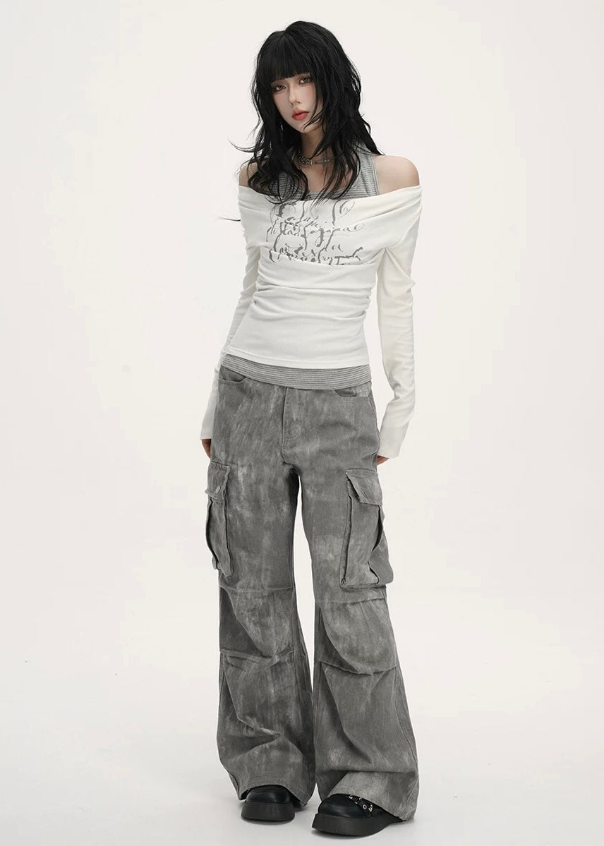 VINTAGE WASHED CARGO PANTS / LG1383