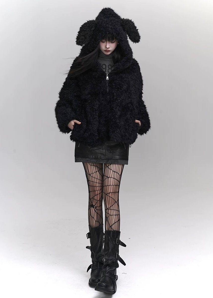 rabbit furry jacket / LG1150