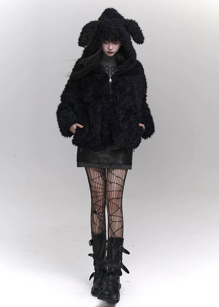 [Same-day delivery] rabbit furry jacket / LG1150 