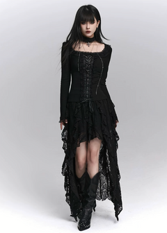 LACE-UP GOTHIC CHOKER TOP / LG1431