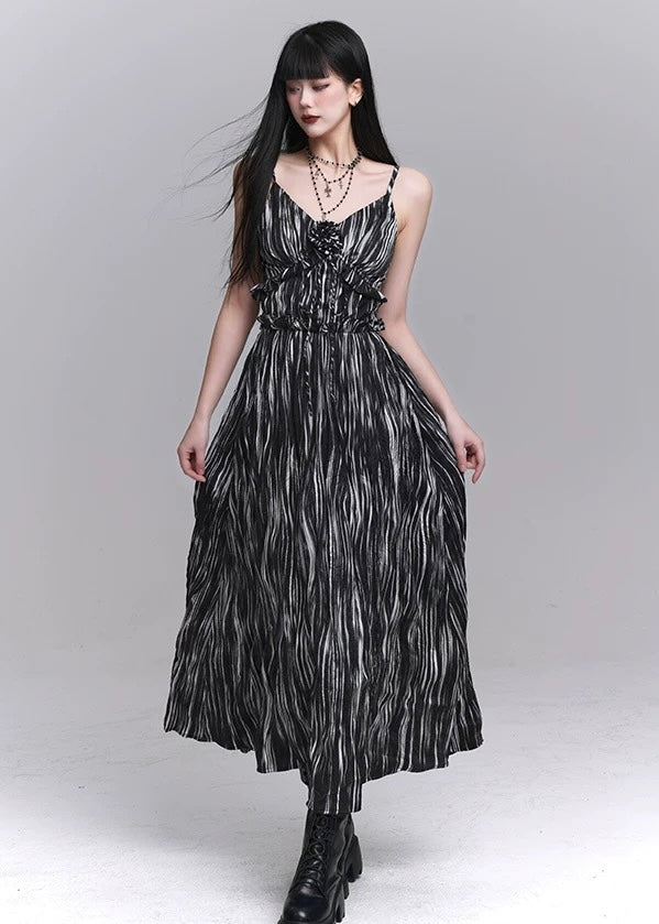 smoke striped dress / LG1229 