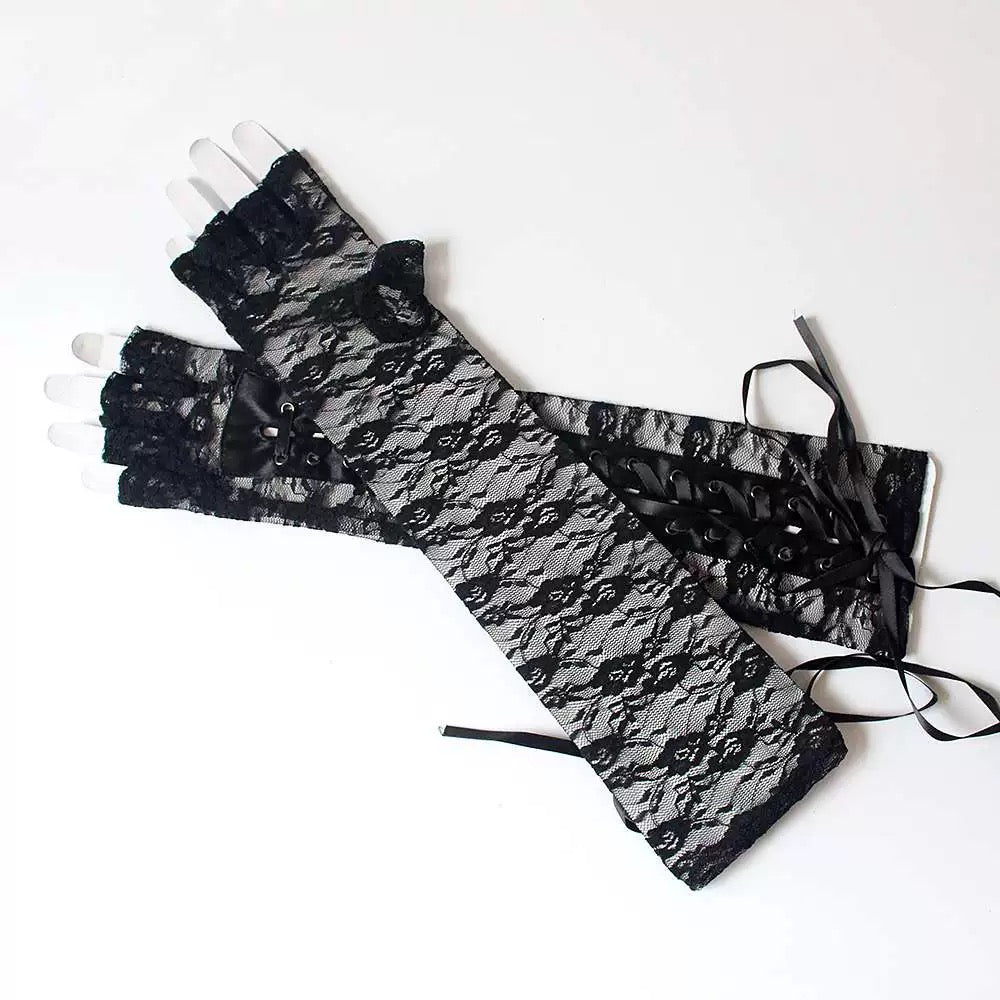 Gothic Lace-up Arm Cover / A1127