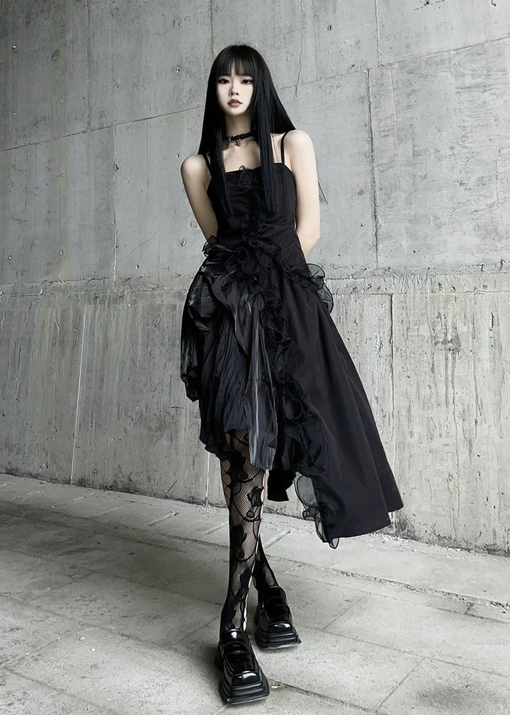 dark suspender dress / LG1201