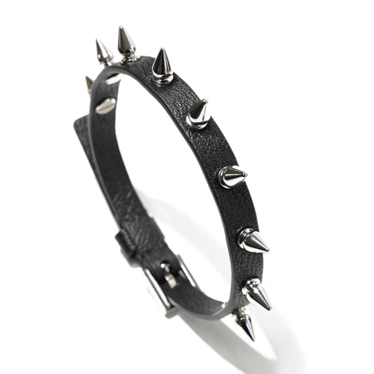 punk spike rivet choker / a1102