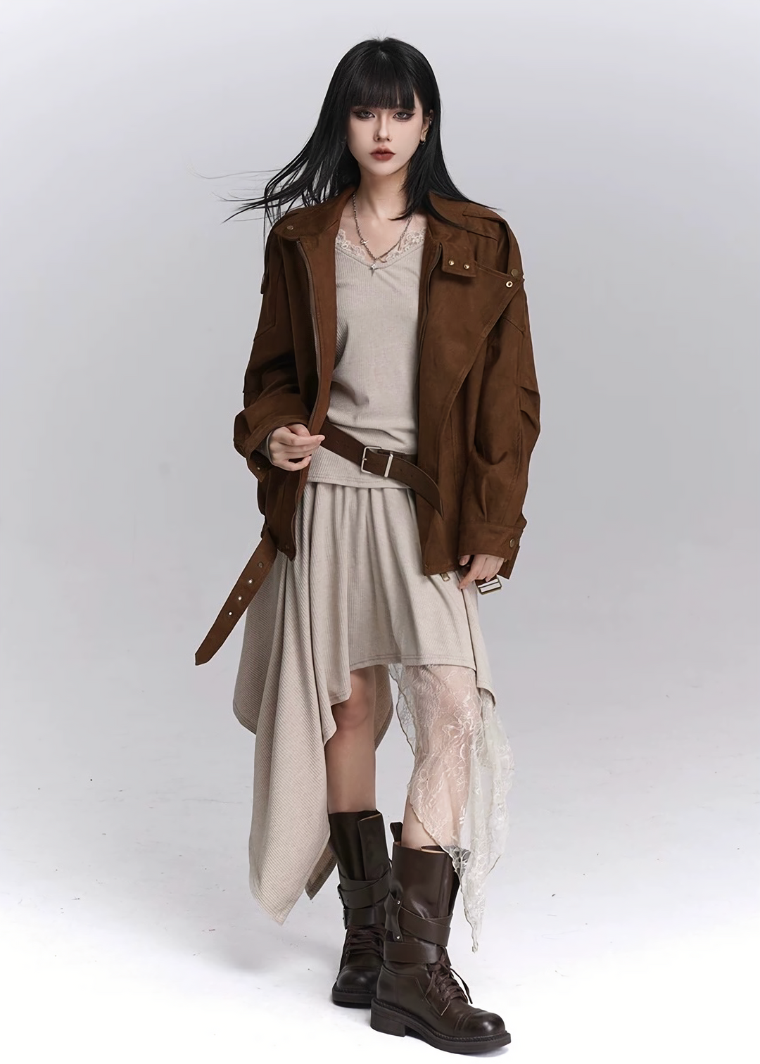 STRUCTURED SUEDE OVER JACKET / LG1440