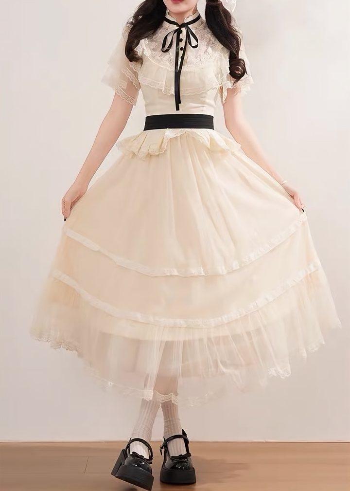CLASSICAL RIBBON TULLE DRESS / LG1623