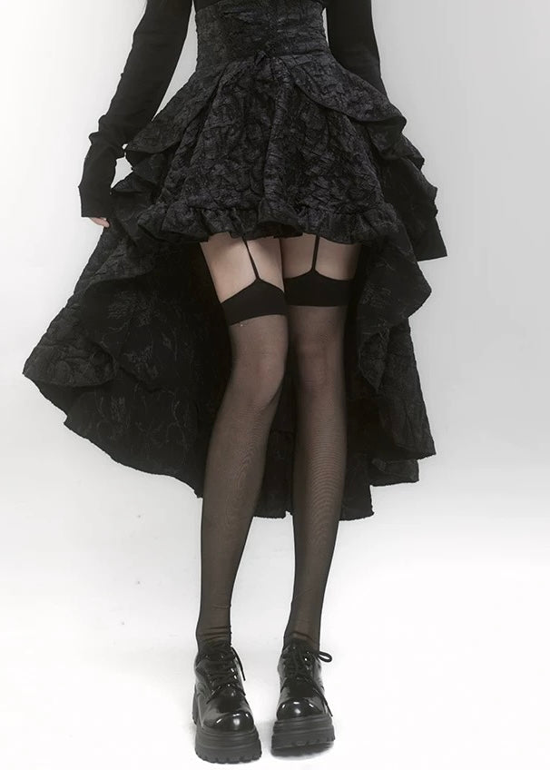 GOTHIC IRREGULAR HEM SKIRT / LG1186_e4r