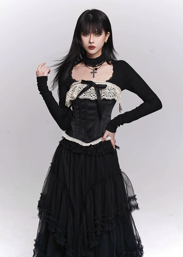 Gothic Lace Corset Bustier / LG1506