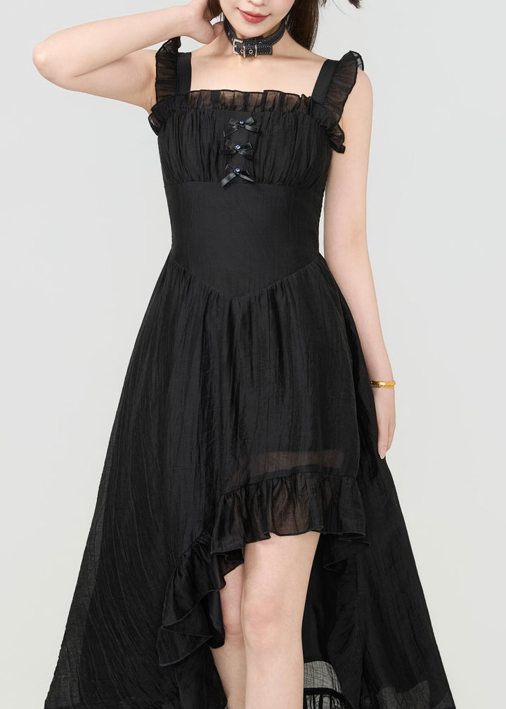 RIBBON FRILL HIGH-LOW DRESS / LG1598