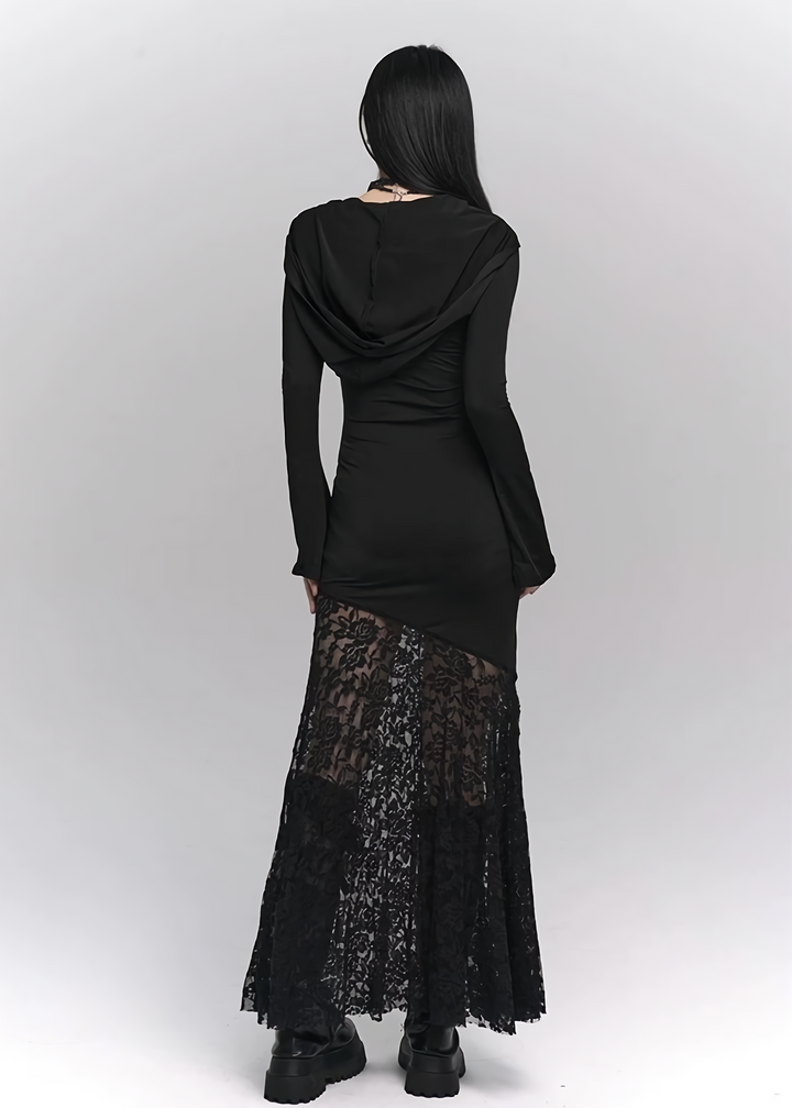 hooded long dress / LG1141 