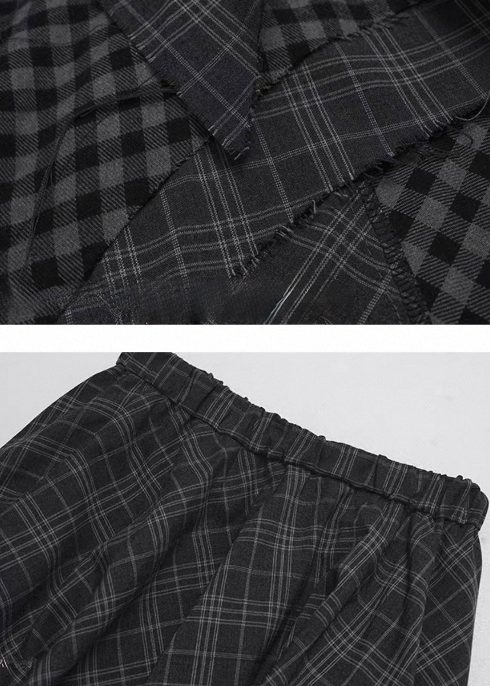 Layered Check Gothic Skirt / lg1351