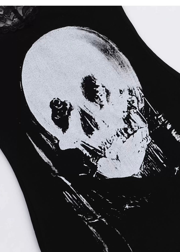 SKULL LACE CAMI ONEPIECE / LG1600