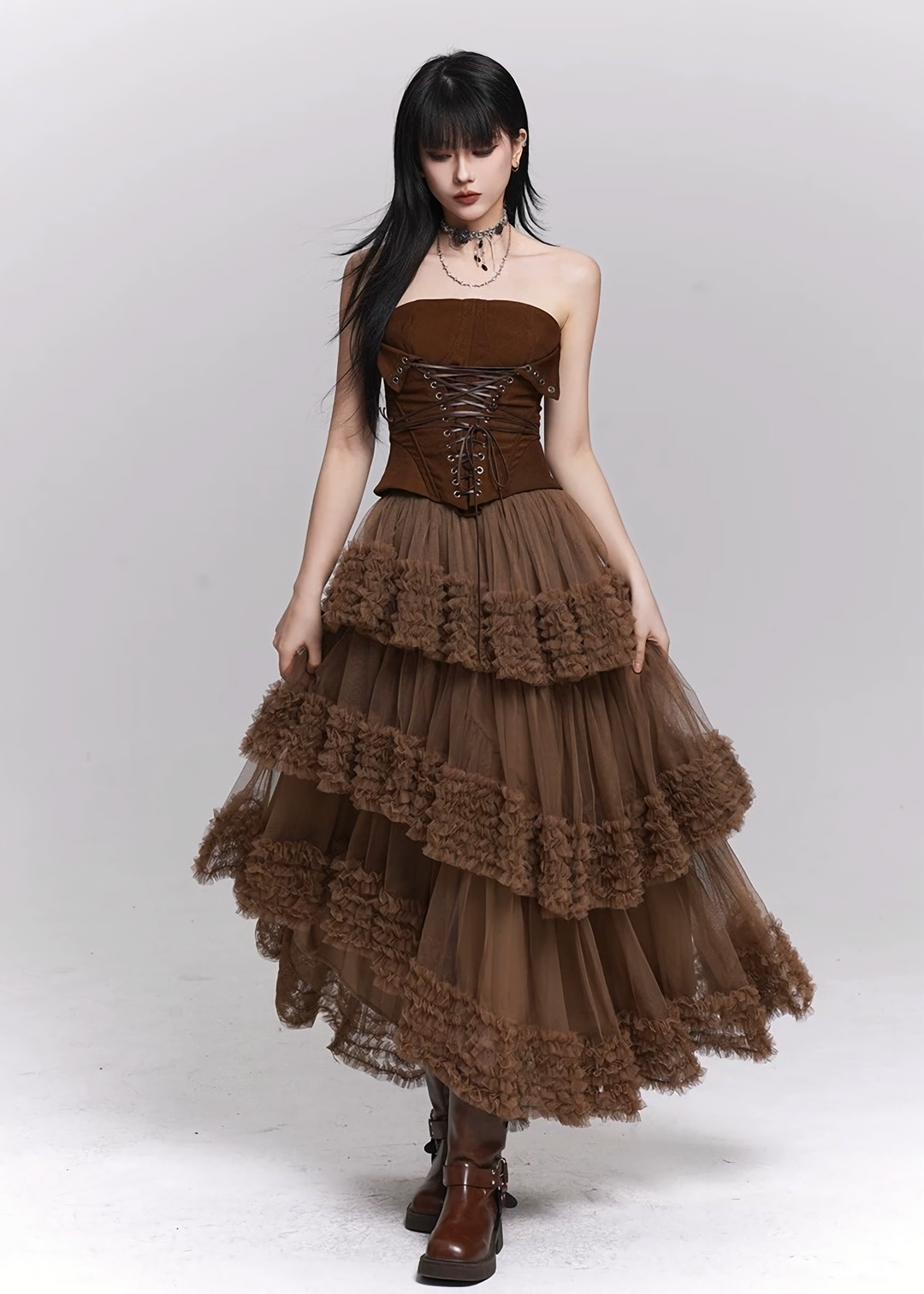 Fishbone Strapless Corset Top / LG1509