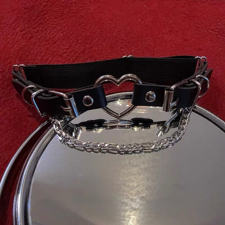 HEART CHAIN GARTER BELT / V1174