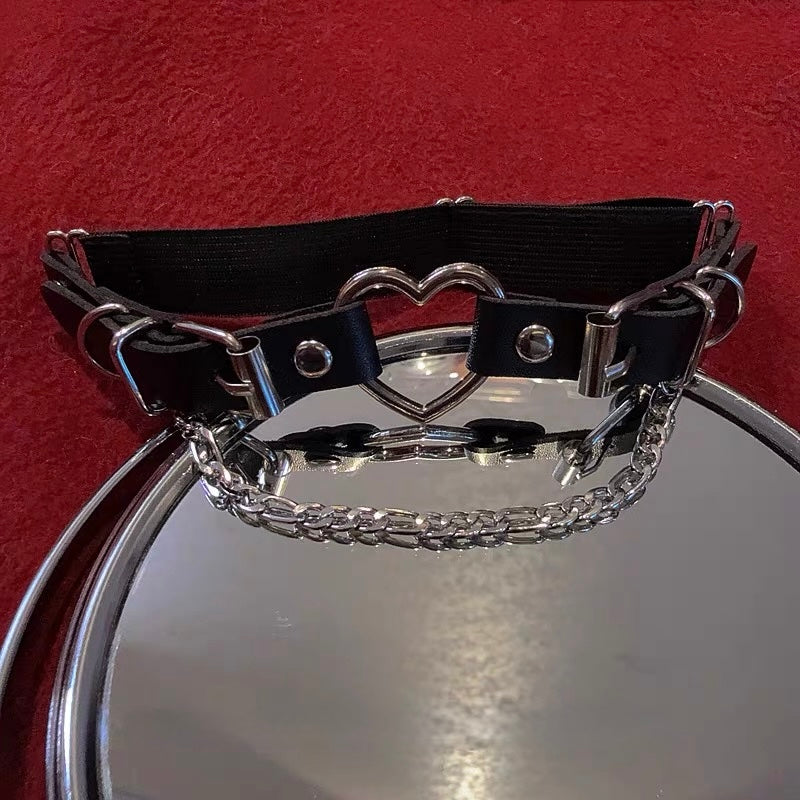 HEART CHAIN GARTER BELT / V1174