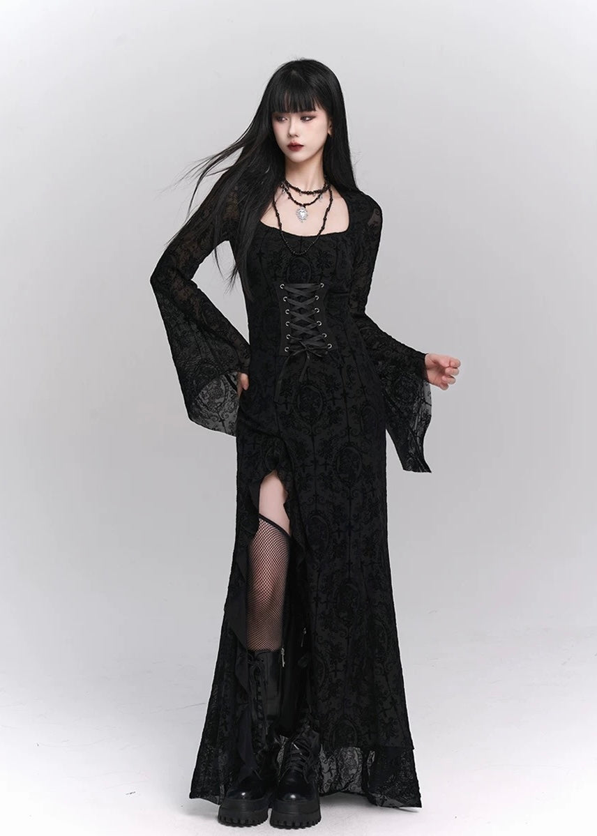 dark gothic long dress / LG1178