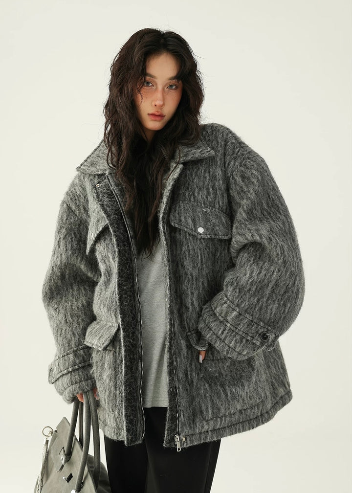 wool padded coat padded jacket / AS1170