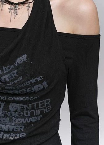 Drape Print Cutout Top / lg1372