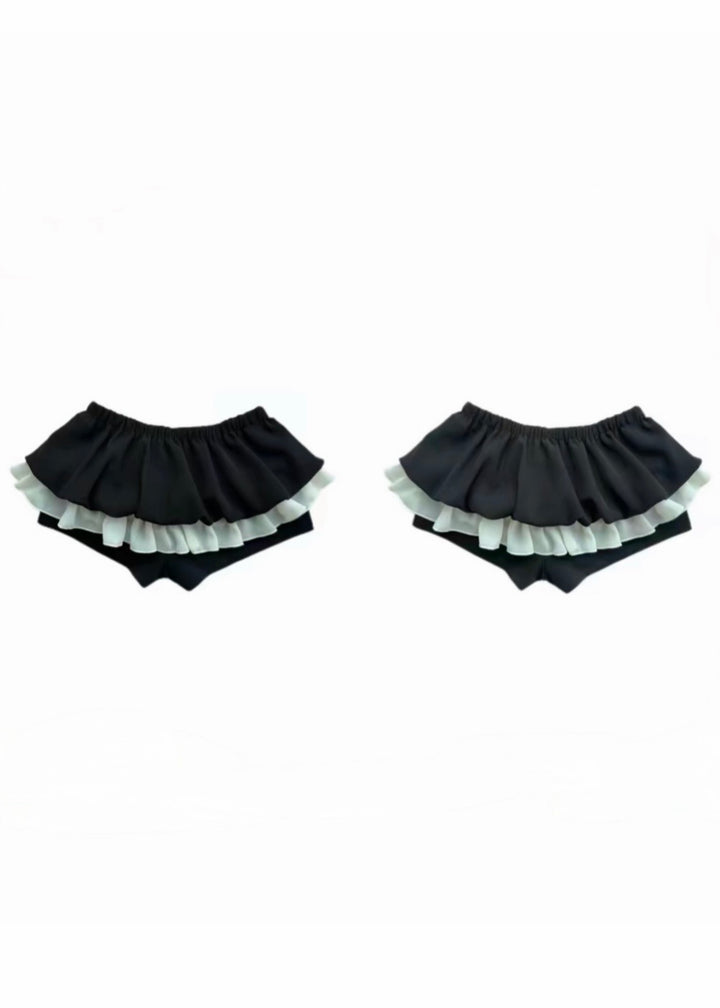 GOTHIC FRILL CROSS TOP SET / LG1626