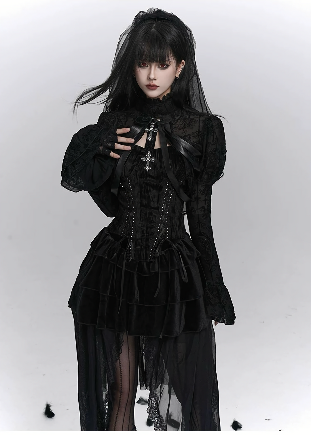Midnight Cathedral Ensemble (Cardigan / Bustier / Skirt) / LG1406