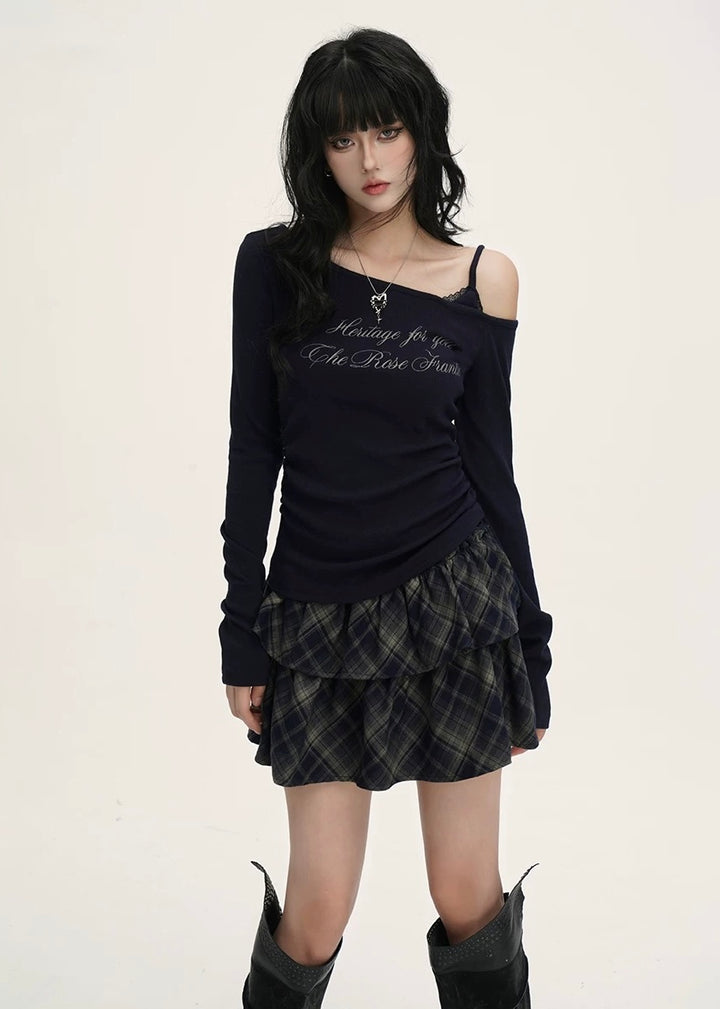 Logo Strap Off-Shoulder Top / LG1391