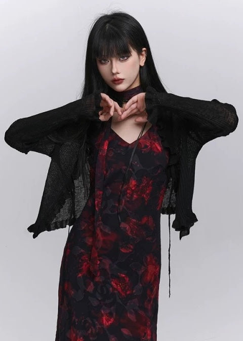 see-through blouse cardigan / LG1276_e4r