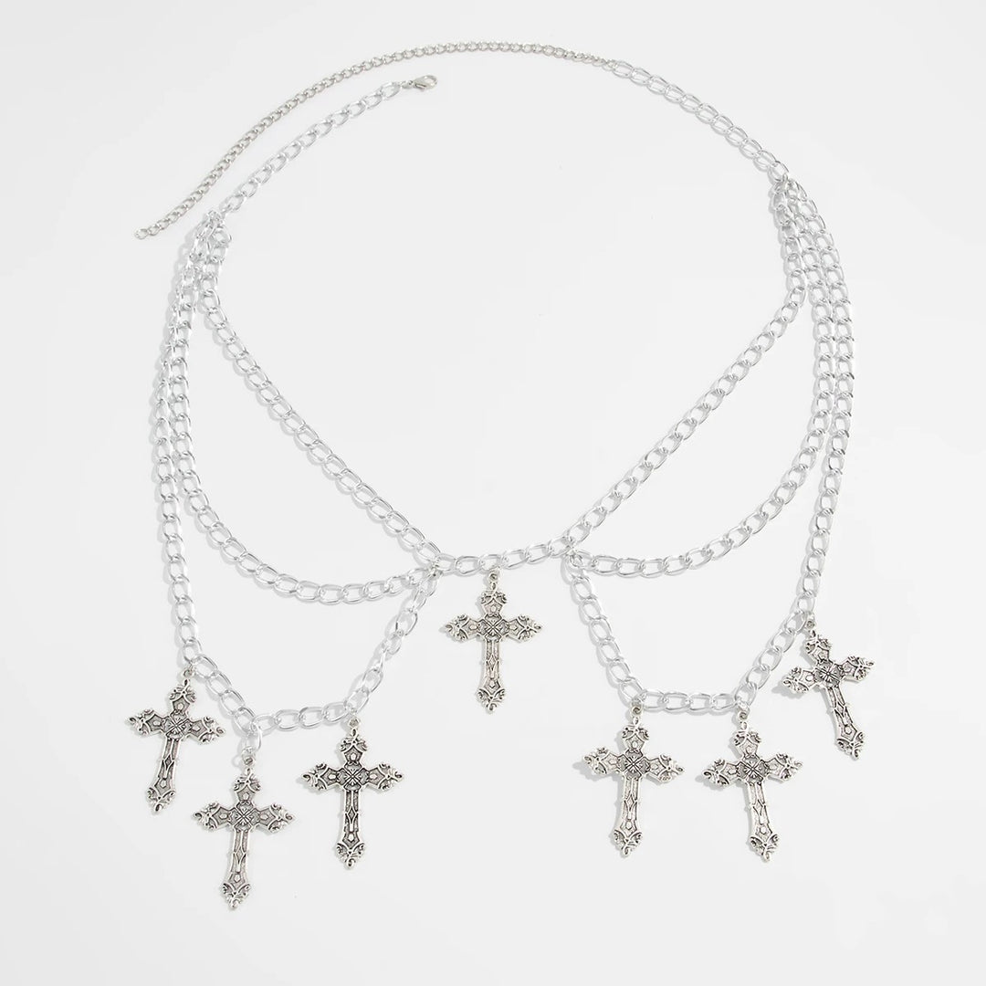 CROSS DRAPE CHAIN WAIST ACCESSORY / A1152