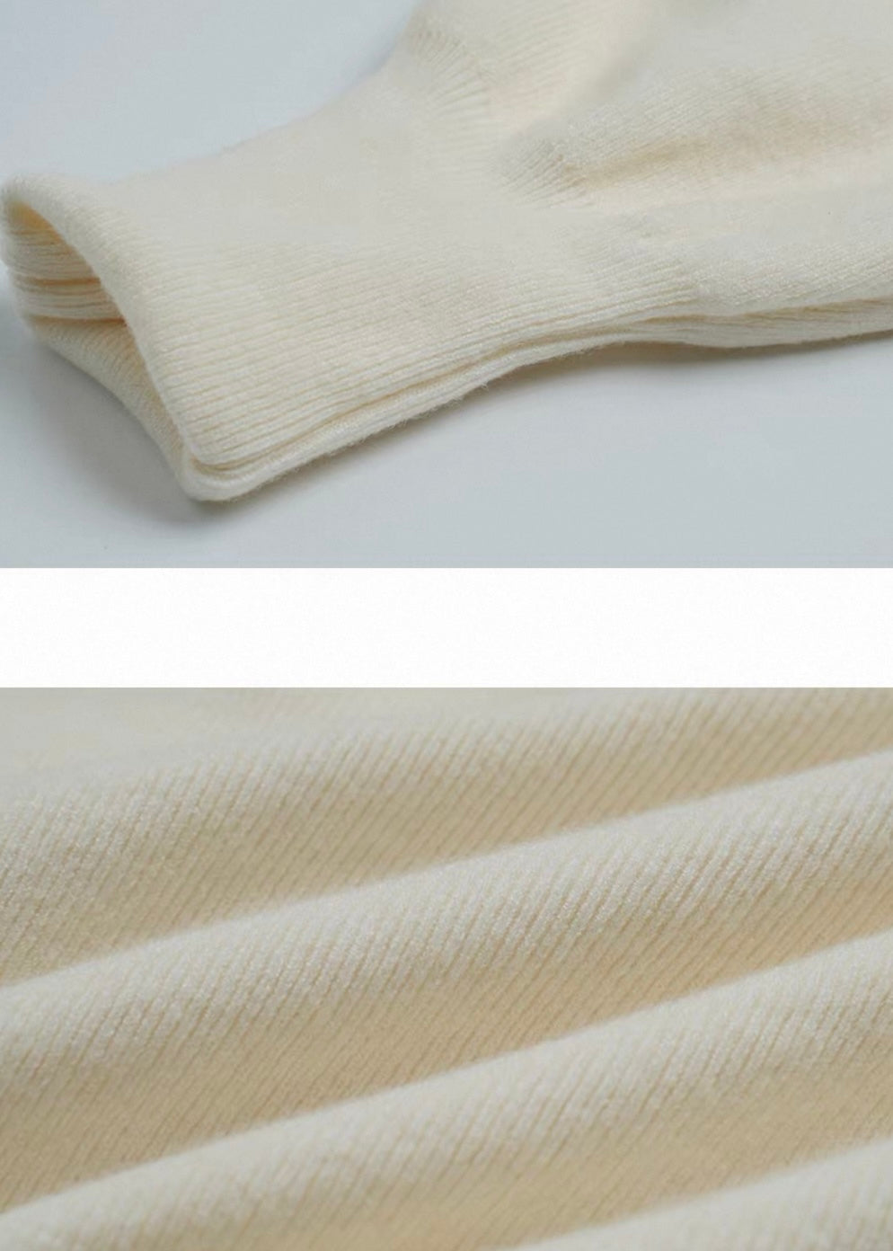 HIGH NECK BUTTONED WAIST KNIT TOP / LG1724