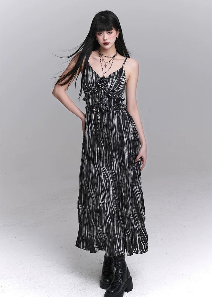 smoke striped dress / LG1229 