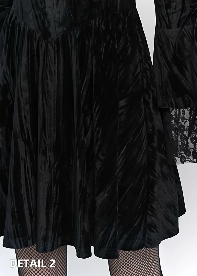 goth velvet lacing mini dress / lg1139