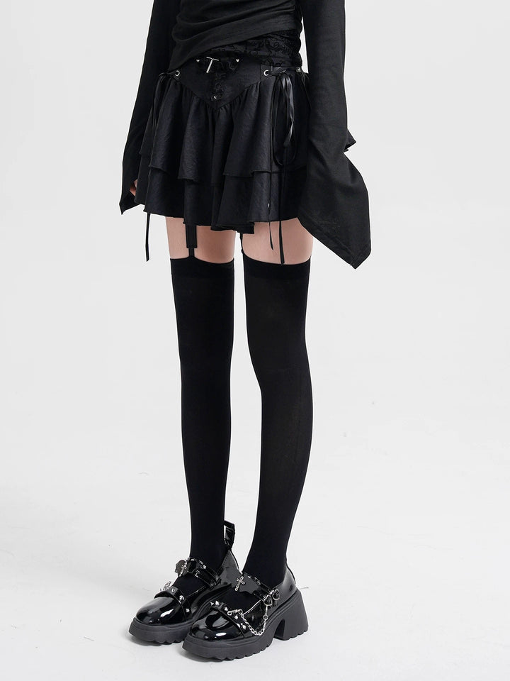 GOTHIC CROSS GARTER STOCKINGS / A1151