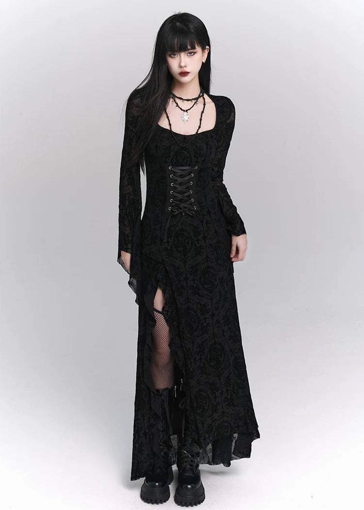 dark gothic long dress / LG1178 