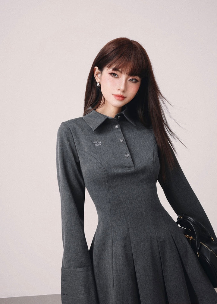 polo pleated mini dress / mu1121