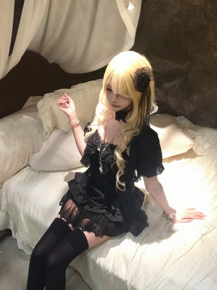 DARK LACE LAYERED CAMISOLE / LG1669