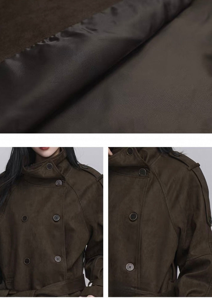 VELVET MILITARY SHORT TRENCH JACKET / LG1432