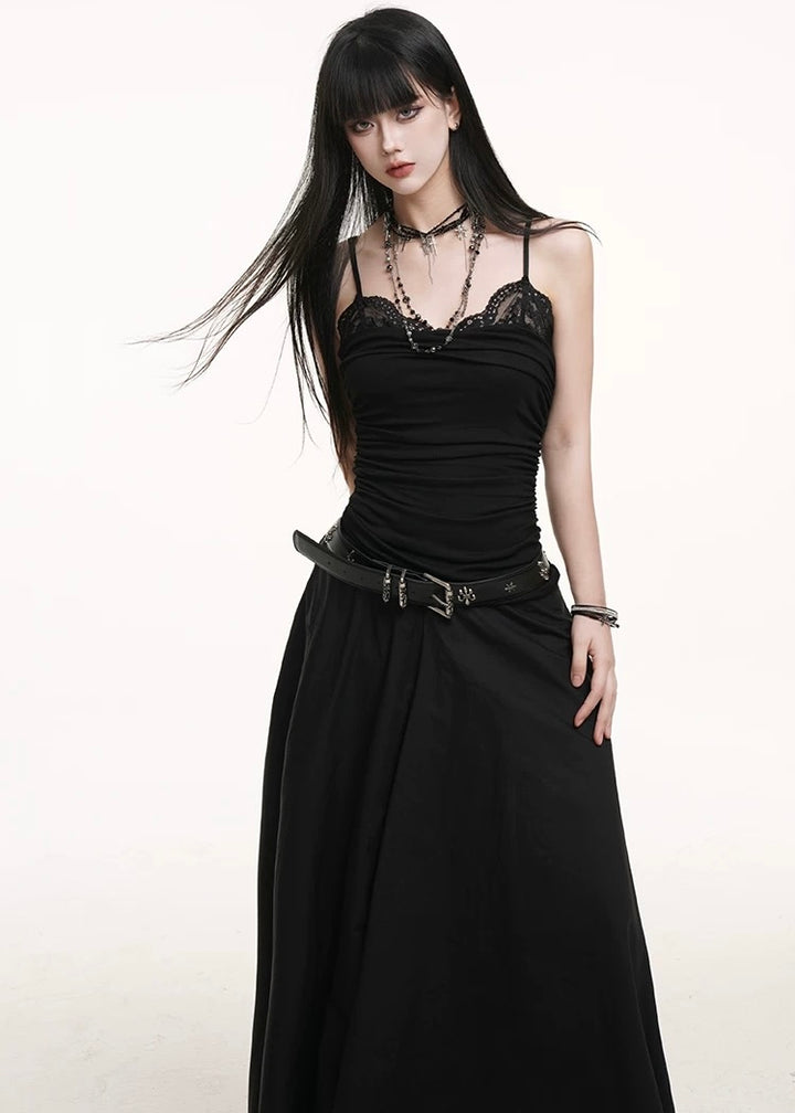 Tube top flare long dress / LG1248