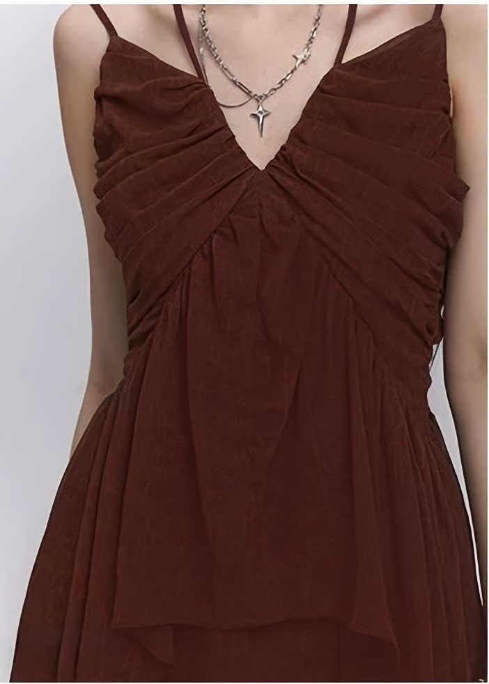Draped Chiffon Setup(tops &amp;amp; skirt) / lg1314 