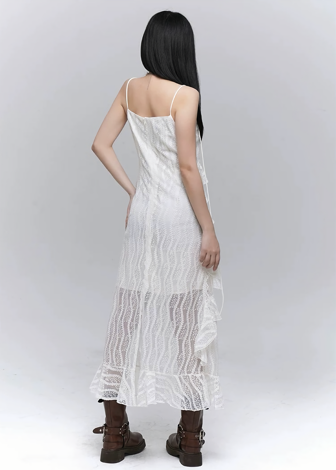 LACE LAYERED SLIP DRESS / LG1553