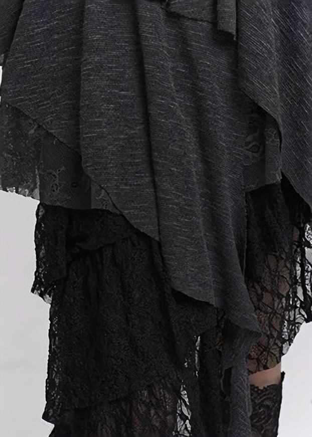 Asymmetrical layered off-shoulder dress / lg1318