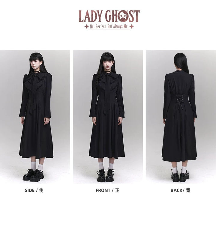 【即日配送】dark girly long dress / LG1176