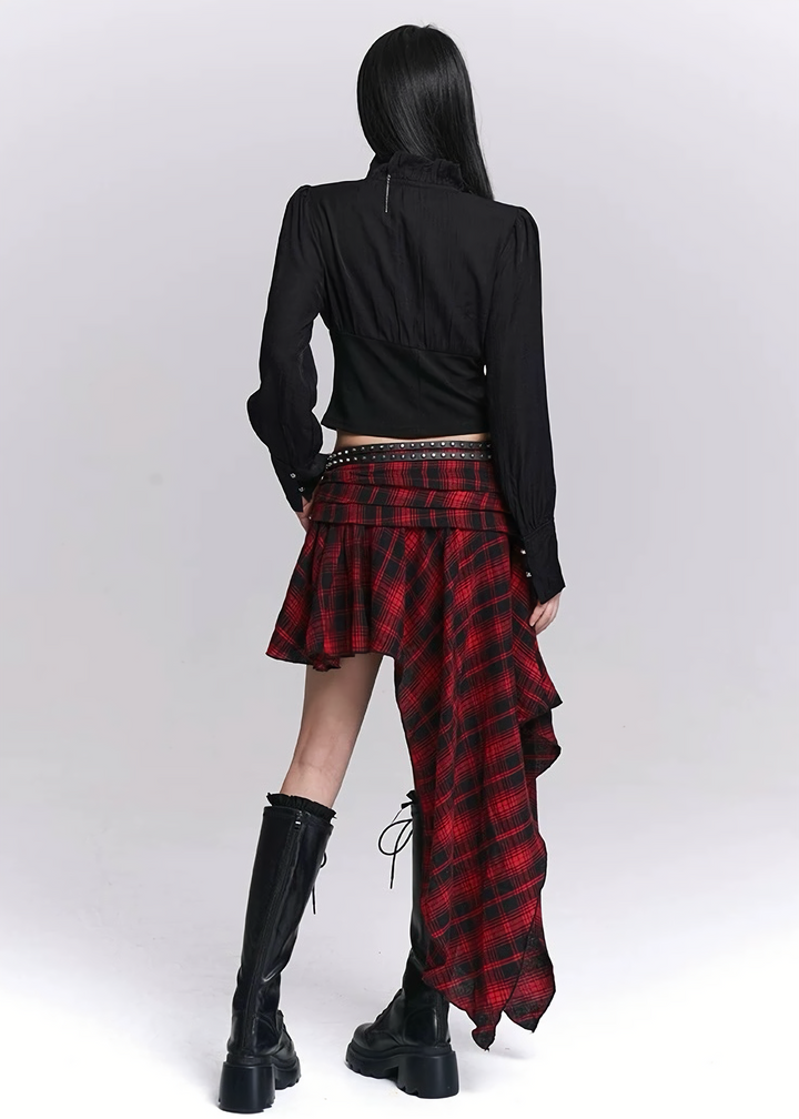 Frill Collar Corset Short Top / LG1514