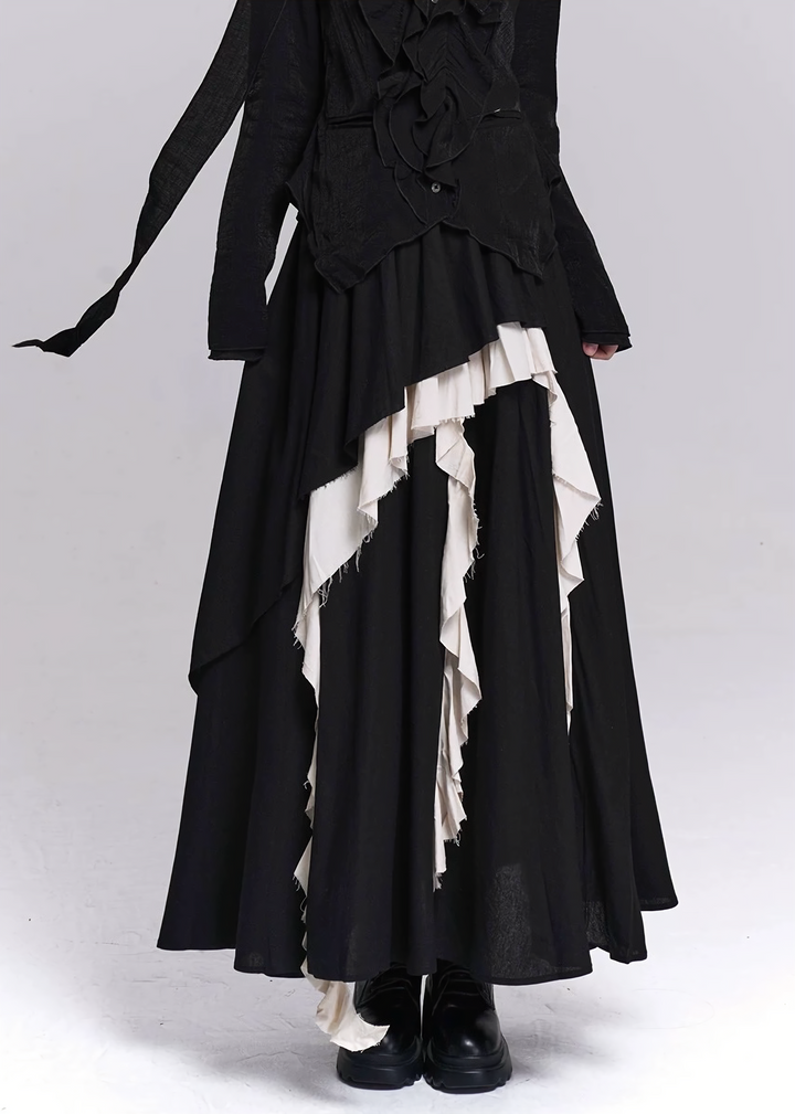 IRREGULAR LAYERED LONG SKIRT / LG1524