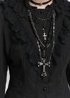 Gothic Cross Layered Necklace / a1125