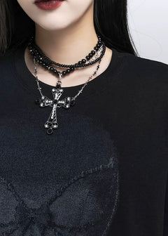 Nocturnal Cross Choker Necklace/A1120