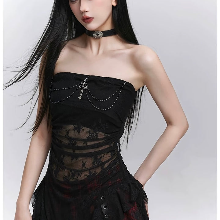Tibetan Metal Choker Necklace / A1119
