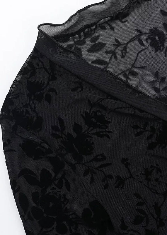 SHEER LACE GOTHIC CARDIGAN / LG1551